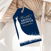 ネイビエレガントー・金ゴールドズ結婚・ガウンブライダルシャワー