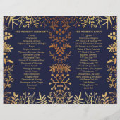 ネイビエレガントー&金ゴールドフローラ結婚コレクション (裏面)