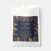 ネイビエレガントー&金ゴールドフローラ結婚コレクション フェイバーバッグ (正面)