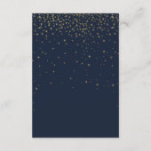 ネイビエレガントー&金ゴールド落下スター結婚ズ詳細 エンクロージャーカード (裏面)