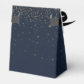 ネイビエレガントー&金ゴールド落下スター結婚ズ フェイバーボックス (裏面サイド)