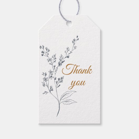 ネイビエレガントー、金ゴールド、ホワイトギフトラベル ギフトタグ (正面)