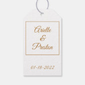 ネイビエレガントー、金ゴールド、ホワイトギフトラベル ギフトタグ (裏面)