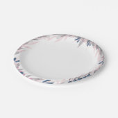 ネイビエレガント赤面水彩紙プレート ペーパープレート (アングル)