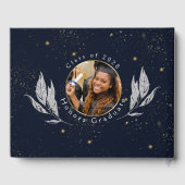 ネイビエレガント金ゴールド卒業ゲストブック ゲストブック (裏面)