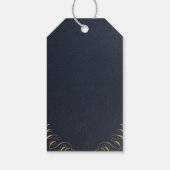 ネイビエレガント金ゴールド結婚書道感謝していの君 ギフトタグ (裏面)