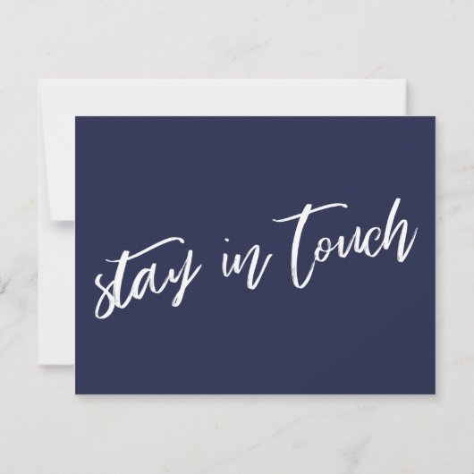 ネイビカジュアルー発表を移動した手書き ノートカード (裏面)