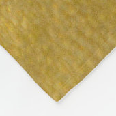 ネイビカスタマイズブフェイクブルーの金ゴールドブラシストローク フリースブランケット (角)