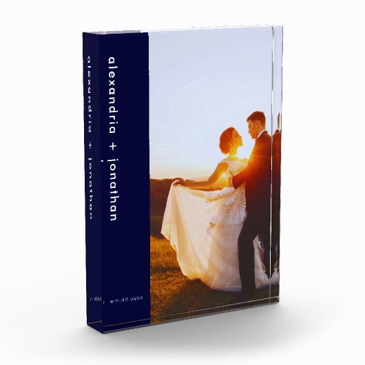 ネイビカスタムーブルミニマル結婚リストの写真ブロック フォトブロック (左)