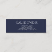 ネイビカスタムーブルー写真卒業Insert名刺 コーリングカード (裏面)