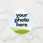 ネイビカスタムーブルー紙吹雪アクセント付き金ゴールド コンフェッティ (スモール正面)