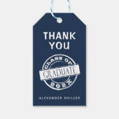 ネイビカスタムーモダンブルー大学院生ありがとう ギフトタグ (正面)