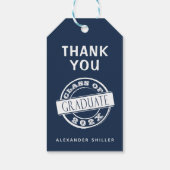 ネイビカスタムーモダンブルー大学院生ありがとう ギフトタグ (裏面)