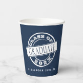ネイビカスタムーモダンブルー大学院 紙コップ (裏面)