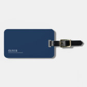 ネイビカスタムーモダンブルー ラゲッジタグ (正面横)