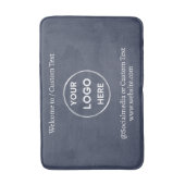 ネイビカスタムー文字ミニマモダンリストビジネス バスマット (正面縦)