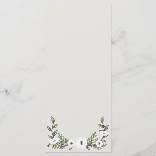 ネイビカスタムー絵を描アネモネス結婚式 プログラム (裏面)