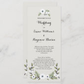 ネイビカスタムー絵を描アネモネス結婚式 プログラム (正面/裏面)