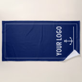 ⚓ネイビカスタムー航海のブルービーチ ビーチタオル (正面)