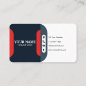 ネイビカスタムー&ホワイトプロフェッショナル事業 名刺 (裏面)