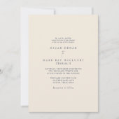 ネイビカラフルー&ベージュパンパ結婚ス 招待状 (正面)