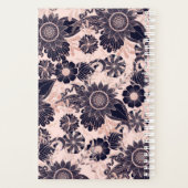 ネイビガーリーバラ金ゴールドグリッターフローライラスト プランナー手帳 (裏面)