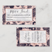 ネイビガーリーバラ金ゴールドグリッターフローライラスト 紹介カード (正面/裏面)