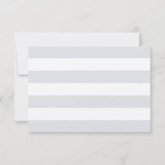 ネイビクラシックーとホワイトウェディングRSVP 出欠カード (裏面)