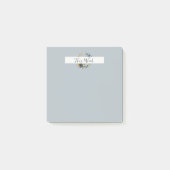 ネイビクラシックーと金ゴールドフローラリースブルー ポストイット (正面)