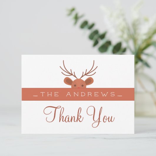 ネイビクラシックータータンチェックプレイドメリークリスマス感謝していヨ サンキューカード (スタンド正面)