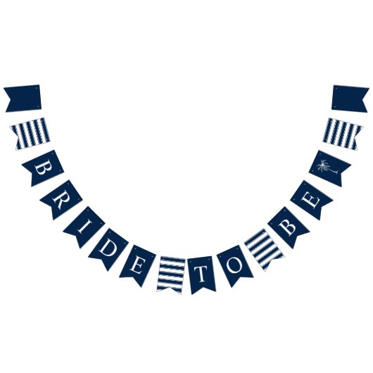 ネイビクラシックーバチェロレッテバナーフラグ バンティングフラッグ (全)