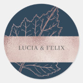 ネイビクラシックーバラ離れ金ゴールド結婚ズ ラウンドシール (正面)