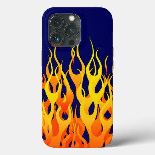 ネイビクラシックーブルーのレーシングフレイムス iPhone 13 PROケース