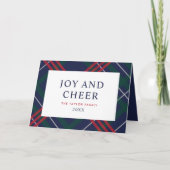 ネイビクラシックーブルータータンチェックプレイドジョイと応援 シーズンカード (正面)