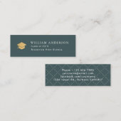 ネイビクラシックーブルー卒業Insert名刺 スキニー名刺 (正面/裏面)