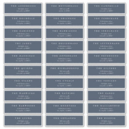 ネイビクラシックーブルー白結婚人住所 シール