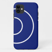 ネイビクールー王室のブルーシグナル波型 Case-Mate iPhoneケース (裏面)