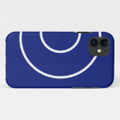 ネイビクールー王室のブルーシグナル波型 Case-Mate iPhoneケース (裏面(横))