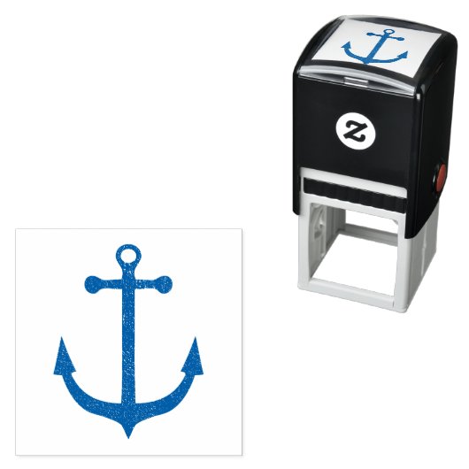ネイビグランジーブルー航海のいかり自己インキングスタンプ セルフインキングスタンプ (インサイチュ)