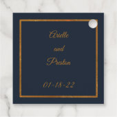 ネイビコンテンポラリーーと金ゴールドメッセージカード フェイバータグ (裏面)