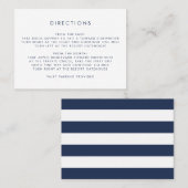 ネイビシンプルーとホワイトディレクションのカード 名刺 (正面/裏面)