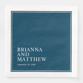 ネイビシンプルークラシックブルーとホワイトのダブルフレーム