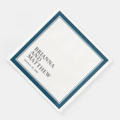 ネイビシンプルークラシックブルーのダブルフレーム (コーナー)