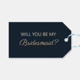 ネイビシンプルーブルータンが私の花嫁になる ギフトタグ