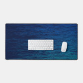 ネイビシンプルーブルーティール（緑がかった色）抽象芸術スクライブル デスクマット (キーボード&マウス)