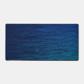 ネイビシンプルーブルーティール（緑がかった色）抽象芸術スクライブル デスクマット (正面)