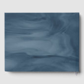 ネイビシンプルーブルーパープル大理石モノグラモダンム ゲストブック (裏面)