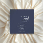 ネイビシンプルーモダンブミニマル結婚ル 招待状<br><div class="desc">ネイビシンプルーミニマルブモダンデザイン。</div>
