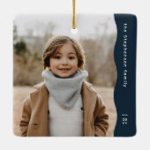 ネイビシンプルーモダンワントレンディー休日 セラミックオーナメント (裏面)