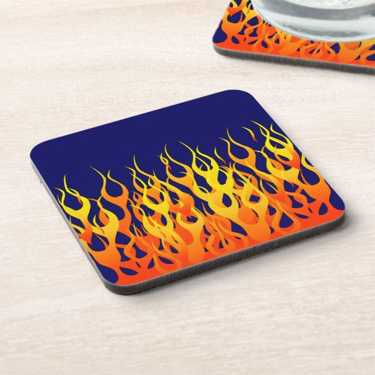 ネイビスタイリッシューブルーで炎を上げる コースター (左側)